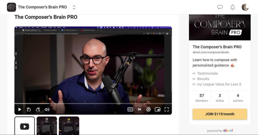 Skool community: The composers brain pro
